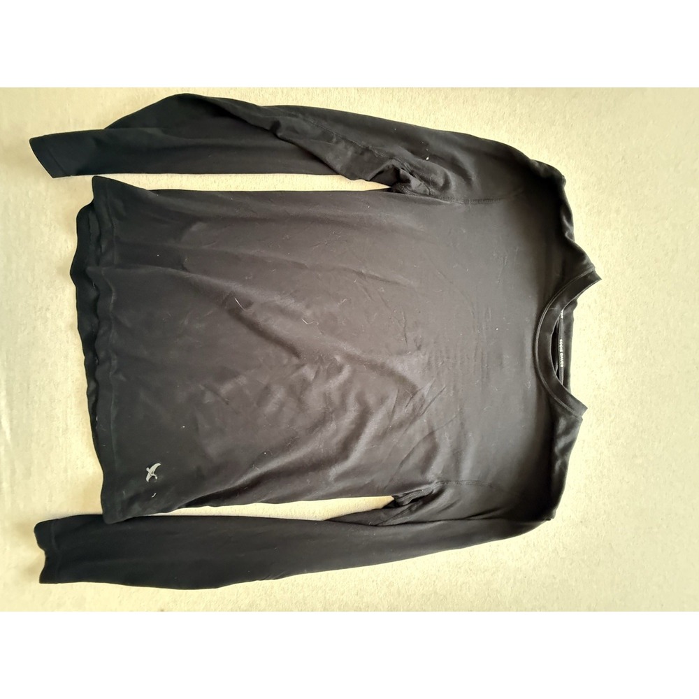Eddie Bauer Men's Medium Black Long Sleeve Athletic Shirt